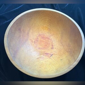 Vintage Munising Antique Wooden Primitive Farmhouse Rustic Dough Bowl Munising